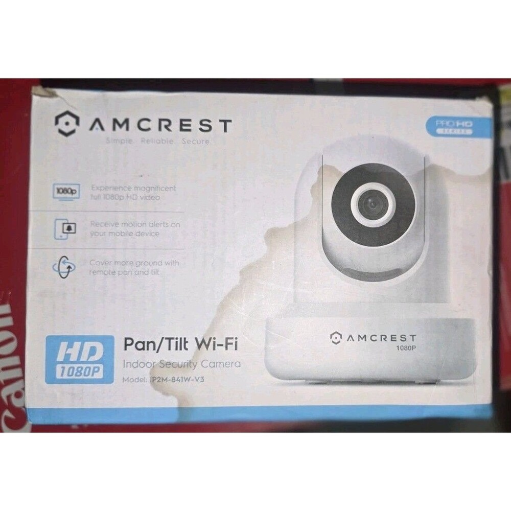 Amcrest IP4M-1041W Indoor Security Camera WiFi 4MP Pan/Tilt PRO HD Series white